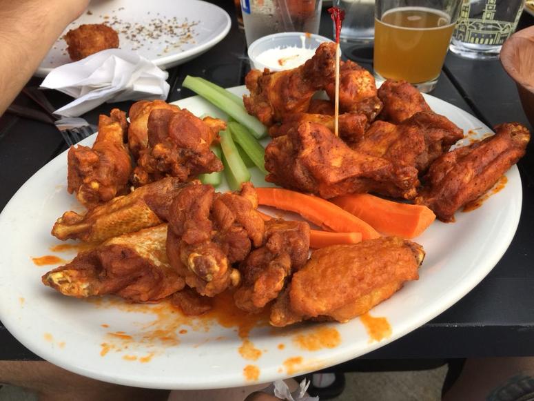 Medium wings and "South Buffalo" wings at Blackthorn Pub & Restaurant (WBEN Photo/Mike Baggerman)